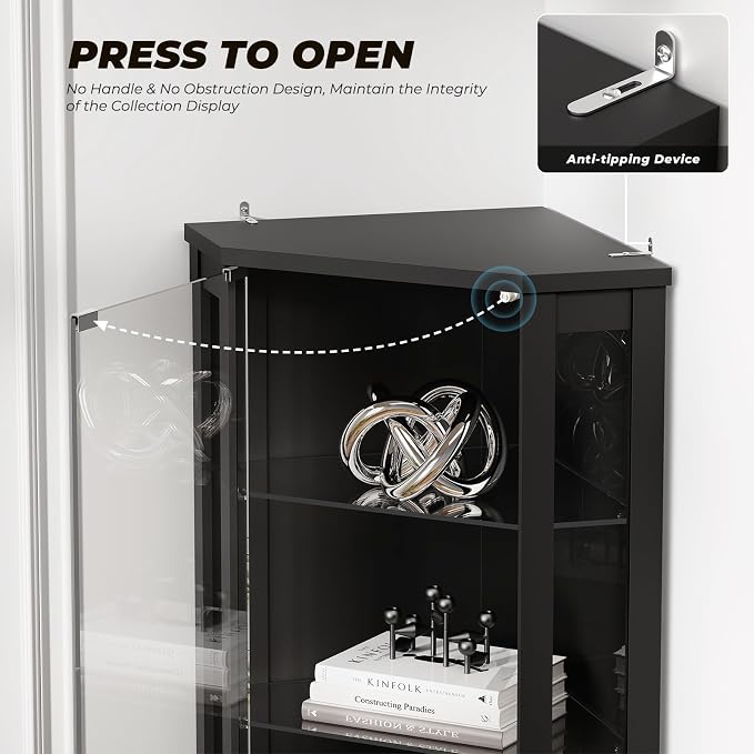 BROTTAR 71" Corner Display Cabinet - Image 7