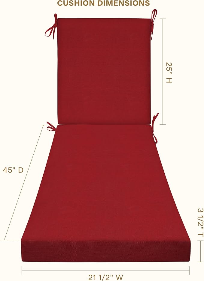 Honeycomb Outdoor Chaise Lounge Cushion - Image 2