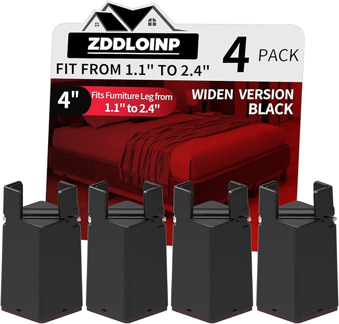 Adjustable Furniture Risers 4 Inch by ZDDLOINP