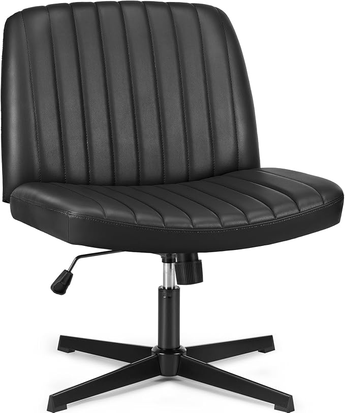 OLIXIS Criss Cross Legged Chairs No Wheels, Wide Seat Height Adjustable Swivel by OLIXIS