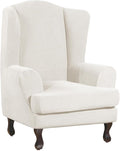 Turquoize Wingback Chair Covers 2 Piece Wing Chair Slipcover Stretch Slipcovers by Turquoize
