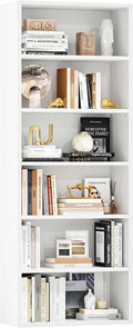 Furniwell 71" Tall Bookcase Bookshelves, 6 Tier Floor Standing Bookcases Open by WellFurnitureHomeLifeWell