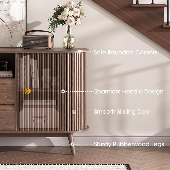 JOINICE 63" Fluted Storage Cabinet - Image 4
