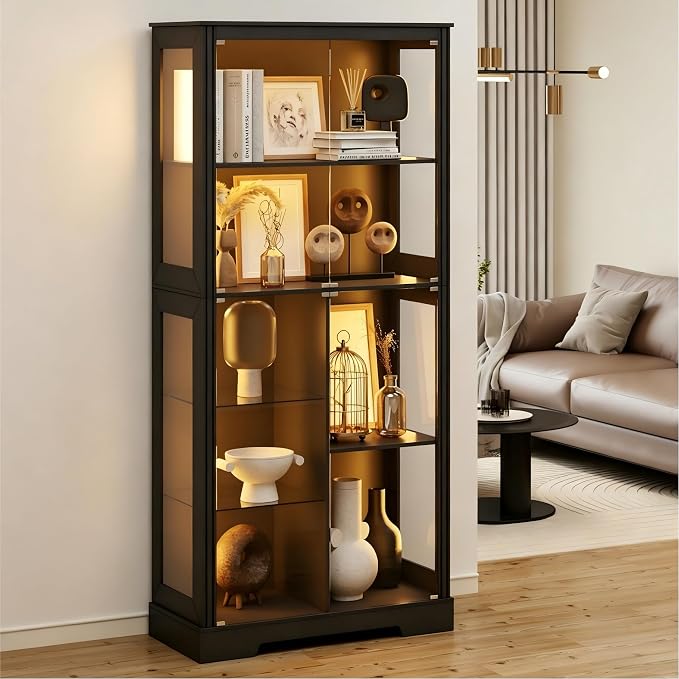 Gurexl Modern Glass Display Cabinet by Gurexl
