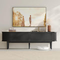 LINSY HOME 70" Fluted TV Stand for TVs up to 80 Inch, Mid Century Modern by LINSYHOME