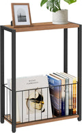 Homleke Narrow Side Table with Magazine Holder, Skinny End Table Perfect by Homleke