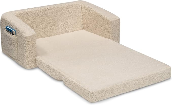 Delta Children Cozee Flip-Out Sherpa 2-in-1 Convertible Sofa to Lounger - Image 9