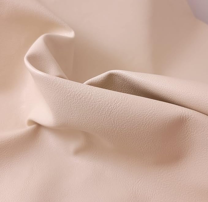 Bone Offwhite Soft Faux Vegan PU Leather Fabric Sheet by The Yard Synthetic - Image 6