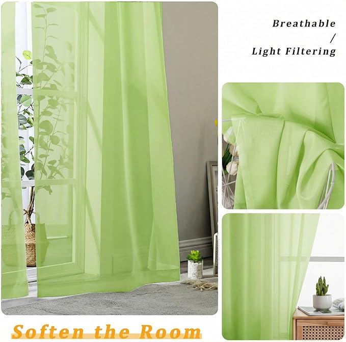 Gwine Sheer Curtains 72 Inch Length - Image 5