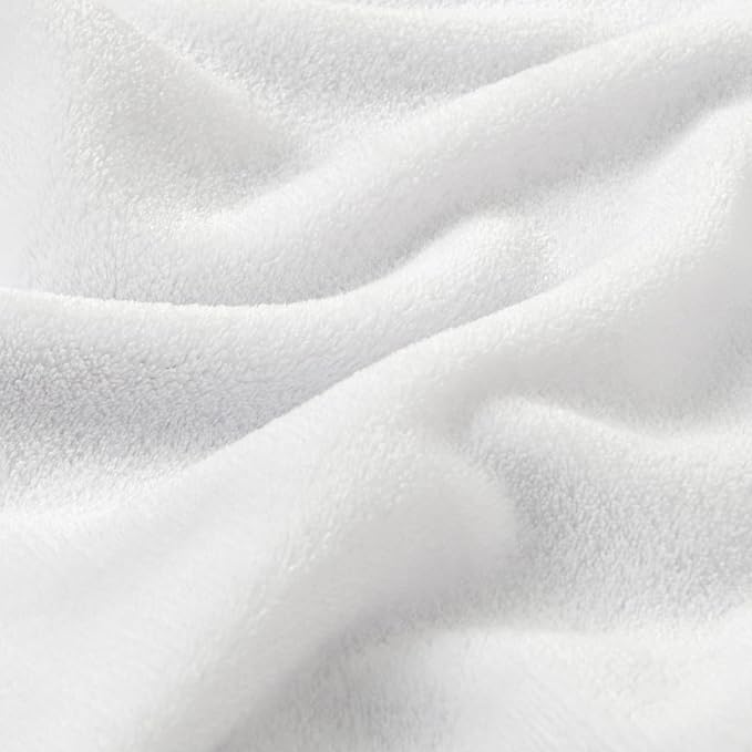 BEDELITE Fleece Blankets Queen Size White Throw Blankets - Image 4
