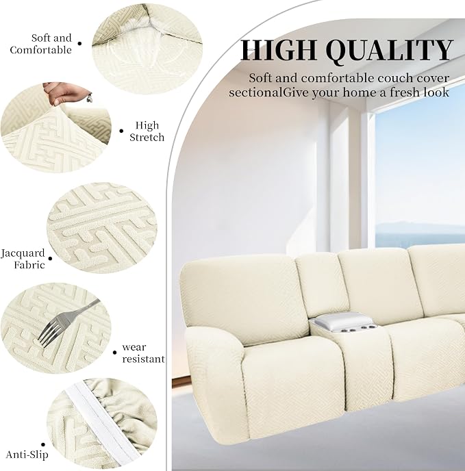 100% Waterproof Sectional Recliner Couch Covers - Image 5