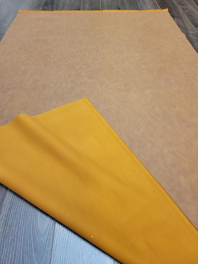 NAT Leathers | Desert Tan Tumbled Nubuck Soft Faux Vegan Leather PU | 3 Yard - Image 2