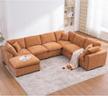 Oversized Modular Sectional Sofa Couch, Large 7 Seater Corner Sofa Modern U by VEPXXP