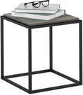 Furinno Moretti Cube Modern Stackable End Table Shelf, French Oak Grey by Furinno-FitsYourSpaceFitsYourBudget