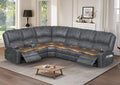 Yolsali Manual Reclining Sectional Sofa Set, 6 Seats Soft Dutch Velvet Recliner by SavortheHappyMoments