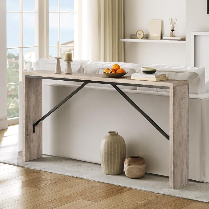 MAHANCRIS Console Table, 62.2" Long Sofa Table Behind Couch, Narrow Entryway - Image 5