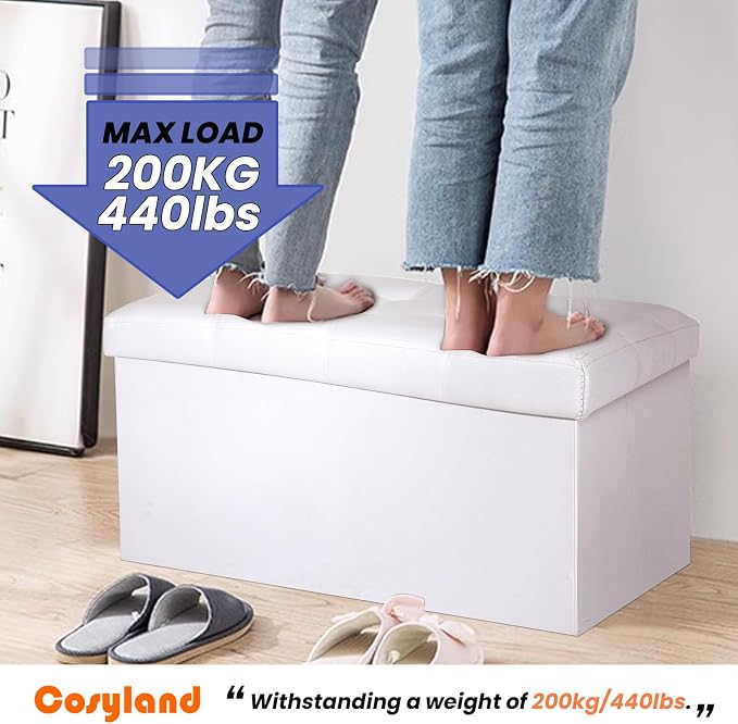 COSYLAND Ottoman Bench with Storage - Image 4