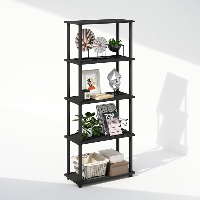 Furinno Turn-N-Tube Book Shelf, 5-Tier Bookshelf, Bookcase by Furinno-FitsYourSpaceFitsYourBudget