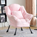 Lazy Chair for Living Room, Large Pink Accent Chair by HomeEastllyHome