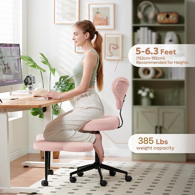 Pinmoco Ergonomic Cross Legged Chair, 360° Swivel Meditation Chair - Image 4