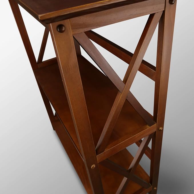 Montego 3-Shelf Bookcase-Walnut - Image 7