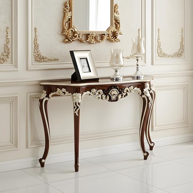 Vintage French Console Table, Wood Entryway Table - Image 7