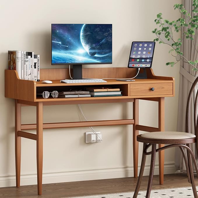 Vintage-Style Desk with Scandinavian Flair, Computer or Laptop Desk, Writing - Image 8