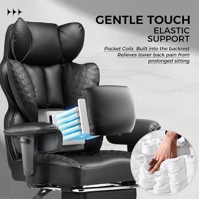 COMHOMA Big and Tall Office Chair Heavy Duty Wide Ergonomic Gaming Chair - Image 4