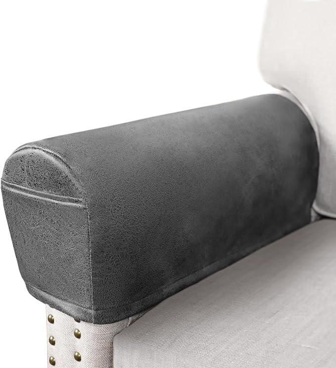 ANARACHON Leather Look Couch Arm Covers Set of 2 Armrest Covers by ANARACHON