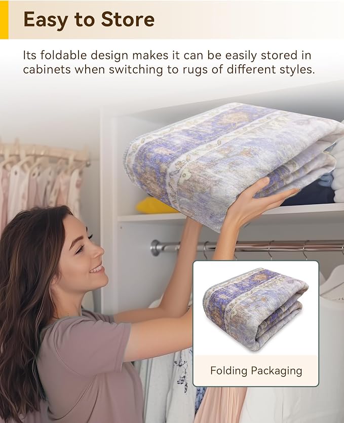 RELEANY Area Rugs 2'6"x5' Runner Rug Non Slip Washable - Image 6