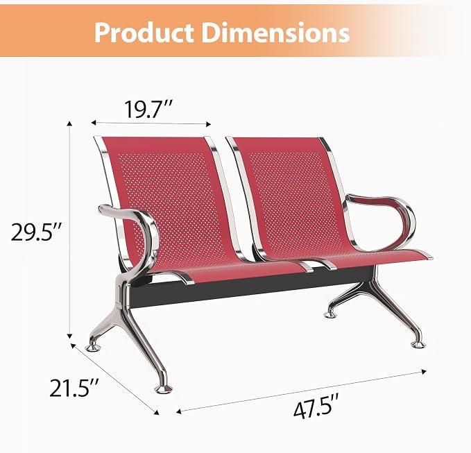 Kinfant 2-Seat Waiting Room Chair - Image 2