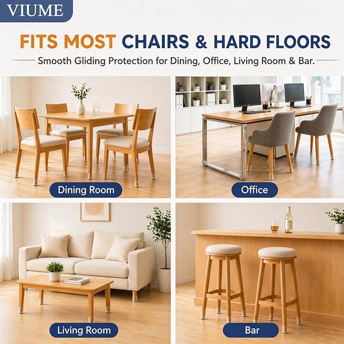 VIUME 32 Pcs Chair Leg Floor Protectors - Image 6