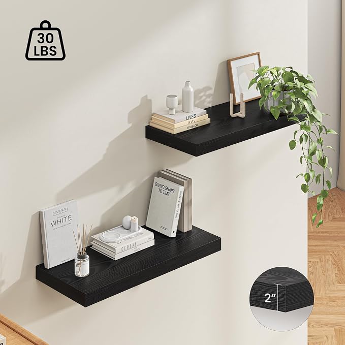 Dreamland 32" Floating Shelves for Wall, Wall-Mounted Shelves for Bedroom - Image 4