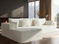 108" Cloud Sectional Couch, Comfort L Shaped Boneless Couch by VYUXWO