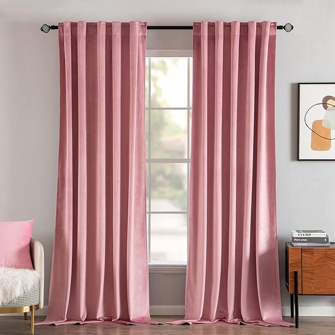 MIULEE Velvet Curtains 90 inches 2 Panels by MIULEE