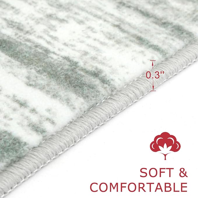 KOZYFLY Small Area Rug 2x3 Rug Entryway Rugs Modern Abstract Indoor Non-Slip - Image 2