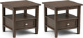 SIMPLIHOME Warm Shaker Solid Wood 20 inch Wide Transitional-Style End Tables in by SimpliHome