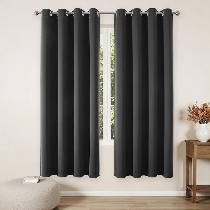 Joydeco Blackout Curtains 72 Inch Length 2 Panels Set, Thermal Insulated Long by JOYDECO