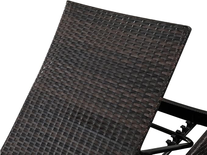 79'' Outdoor Wicker Reclining Lounge Chair Long Reclining Chaise Lounge Set - Image 6