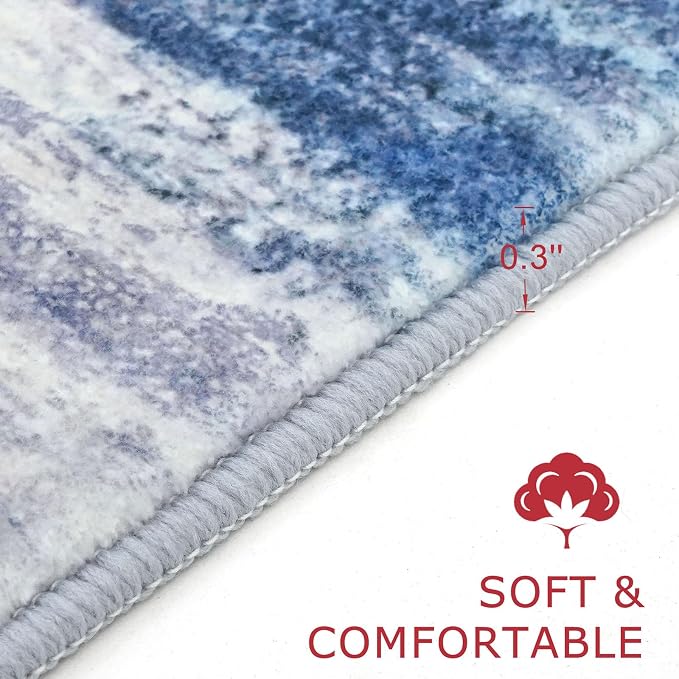 KOZYFLY 3x5 Rug Modern Ombre Living Room Area Rug, Washable Rugs - Image 2