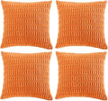 Fancy Homi 4 Packs Orange Fall Decorative Throw Pillow Covers 20x20 Inch by Fancy+Homi