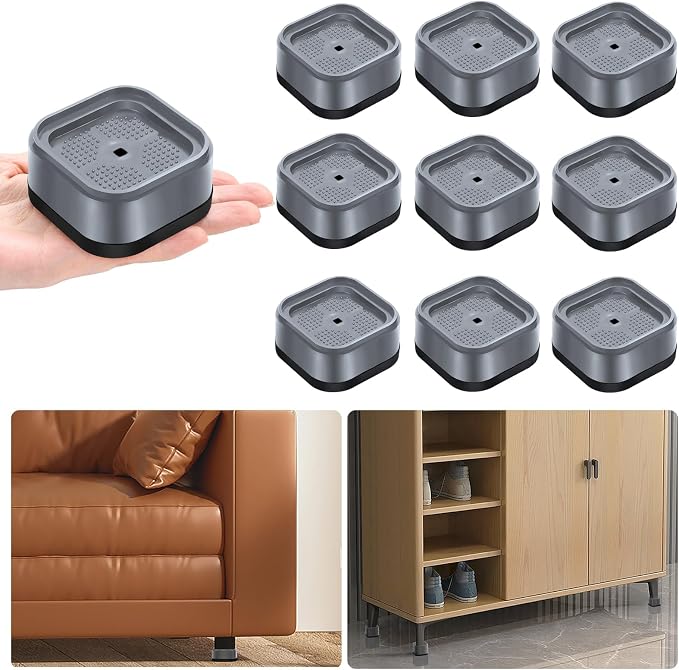 shouwuhho 9 Pack Furniture Risers Adjustable Bed Risers Heavy Duty Lifts Height - Image 8
