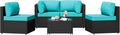 Patio Furniture Sets, 5 Piece Outdoor Sectional Sofas, Wicker Rattan Outdoor by Shintenchi%7CFurnitureMadeforRealLife