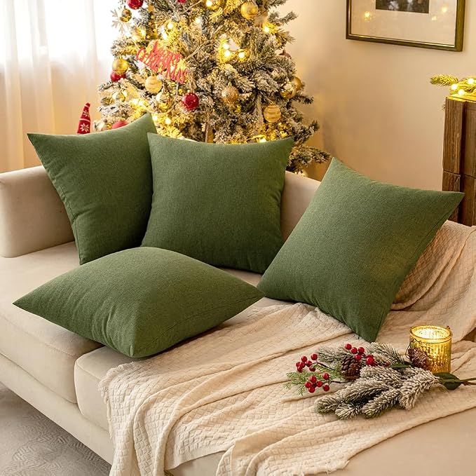 MIULEE Pack of 2 Decorative Outdoor Solid Waterproof Throw Pillow Covers Faux - Image 8
