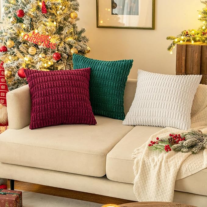 MIULEE Pack of 2 Corduroy Decorative Throw Pillow Covers 18x18 Inch Soft Boho - Image 11