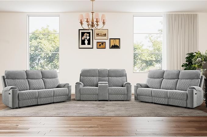 HAOMARKETS 3-Piece Power Recliner Sofa Set by HAOMARKETS