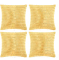 Fancy Homi 4 Packs Yellow Decorative Throw Pillow Covers 22x22 Inch by Fancy+Homi