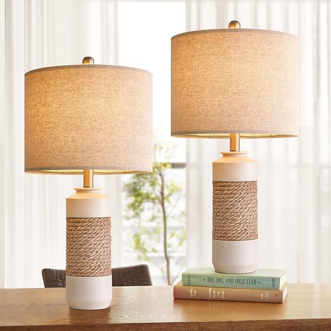 OYEARS 23.75" Bedside Table Lamps Set of 2 - Image 5