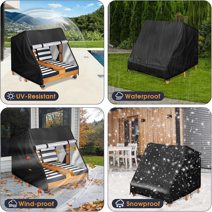 Outdoor Chaise Lounge Cover for KidKraft Wooden Double Chaise Lounge, - Image 7