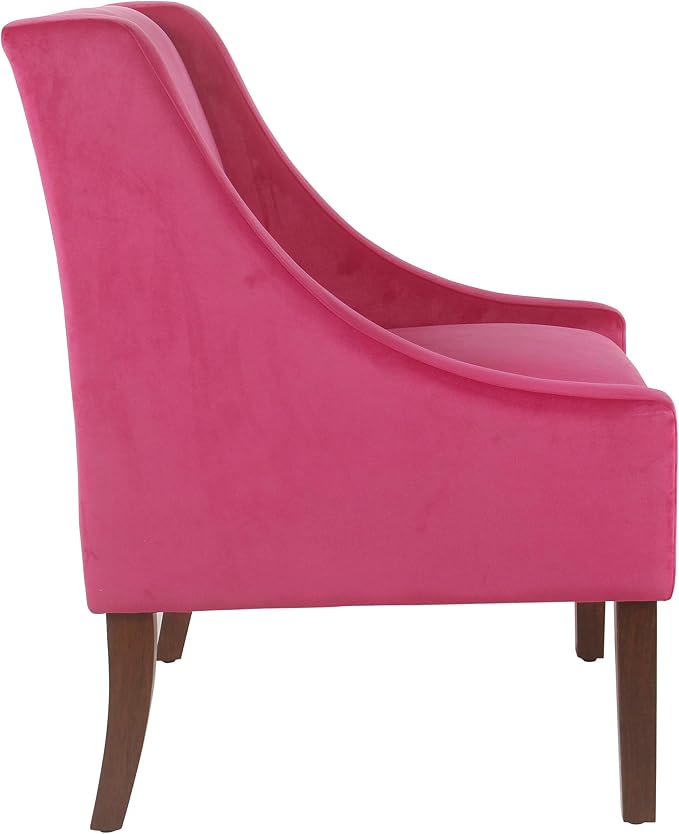 Homepop Home Decor | Upholstered Classic Swoop Arm Accent Chair | Accent Chairs - Image 6
